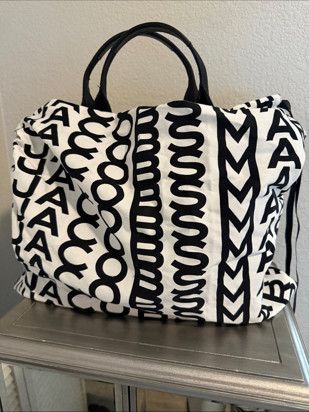 Marc Jacobs Black Studded Canvas Tote Bag - Picture 7 of 7